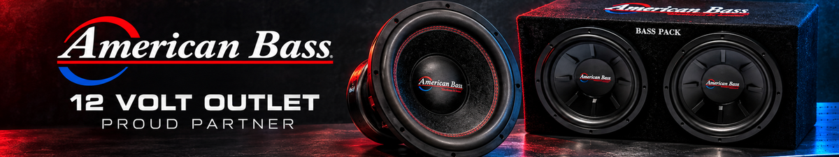 American Bass brand banner at 12 Volt Outlet