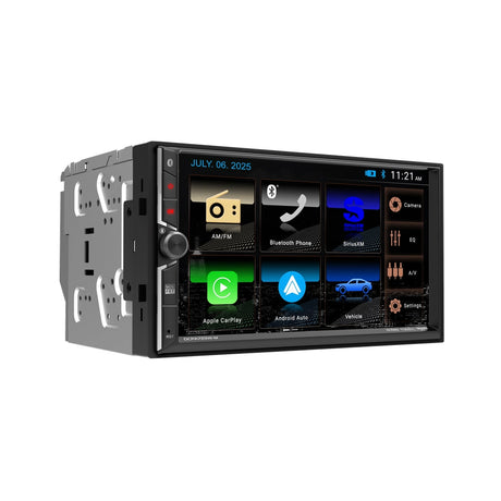 Dual 7″ Media Receiver with Wireless Android Auto & Apple CarPlay – DCPA723W-M