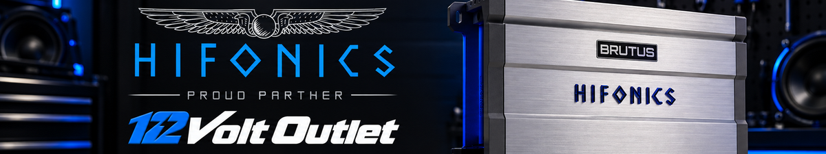 Hifonics brand banner at 12 Volt Outlet
