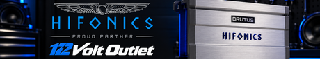 Hifonics brand banner at 12 Volt Outlet