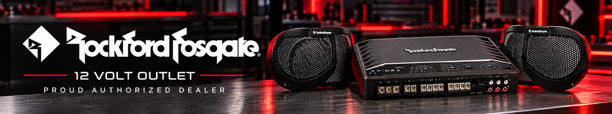 Rockford Fosgate brand banner at 12 Volt Outlet