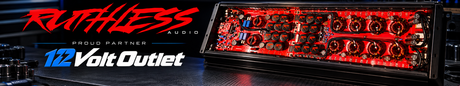 Ruthless Audio brand banner at 12 Volt Outlet