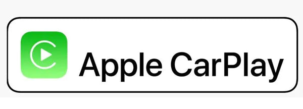 Apple CarPlay on an aftermarket car radio display showing maps and music