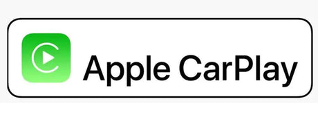 Apple CarPlay on an aftermarket car radio display showing maps and music
