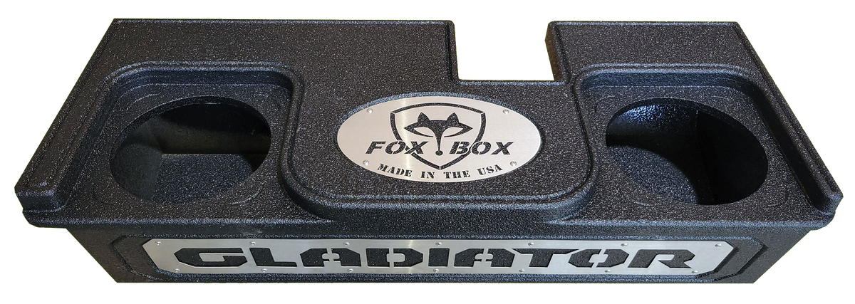 Fox Box JT-210-V Jeep Gladiator Dual 10-Inch Ported Sub Box with Seat Lift - product view