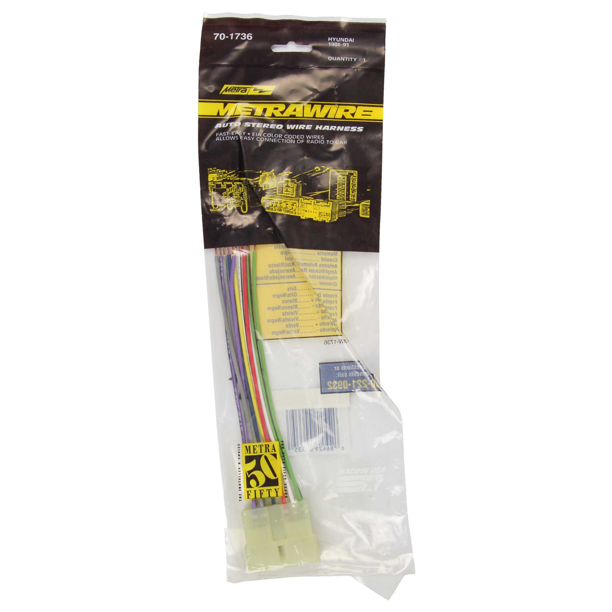 Radio Replacement Harness - Hyundai | Mitsubishi 1986-1994 — 70-1736