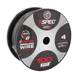 Angled T-Spec copper ground-wire spool marked 4 AWG and 100 feet