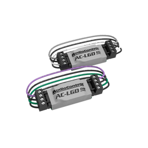 Two AudioControl AC-LGD 60 audio components on a white background