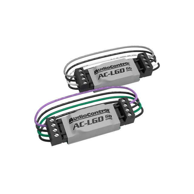 Two AudioControl AC-LGD 60 audio components on a white background