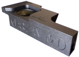 Angled FOX BOX enclosure with RAM lettering, a recessed single-speaker opening and stepped upper profile