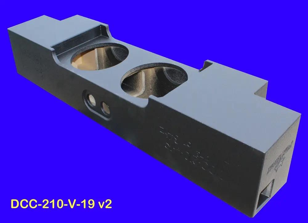Fox Box DCC-210-V-19 V2 enclosure with two speaker openings and end ports