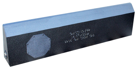 Rear view of a black enclosure with an octagonal access panel and a terminal cup