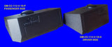 Passenger-side and driver-side FOX BOX enclosures shown side by side with their corresponding labels