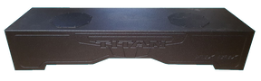 Fox Box enclosure with TITAN lettering across the front and two raised magnet-clearance caps on top