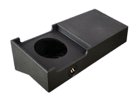 Angled FOX BOX enclosure with a recessed single-speaker opening, raised upper section and terminal cup
