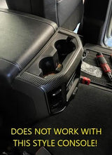 Compatibility warning showing a center-console style that will not work with this enclosure