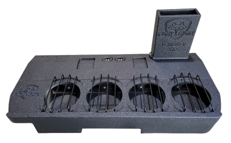 Fox Box enclosure with four barred speaker openings and a tall rectangular port extension