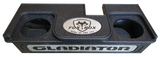Fox Box enclosure marked GLADIATOR with two speaker openings
