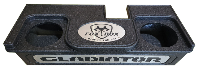 Fox Box enclosure marked GLADIATOR with two speaker openings