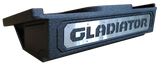 Fox Box enclosure with a silver GLADIATOR nameplate, angled front view