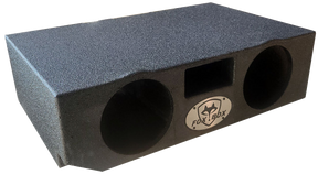 Fox Box subwoofer enclosure with two circular openings and a central rectangular port