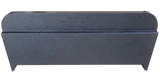 Rear view of a black FOX BOX enclosure showing its sloping upper section and support feet