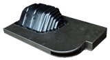 Reverse side of a single-subwoofer FOX BOX enclosure showing a ribbed magnet-clearance cover