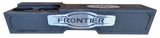 Fox Box enclosure with a silver FRONTIER nameplate and two circular openings visible on top
