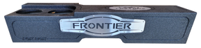 Fox Box enclosure with a silver FRONTIER nameplate and two circular openings visible on top