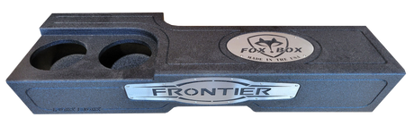 Fox Box enclosure with two speaker openings and FRONTIER lettering