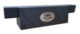 Fox Box subwoofer enclosure with a tire-tread pattern and central logo, front view