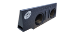 Fox Box enclosure with TUNDRA lettering, two speaker openings and a side port, angled view
