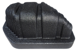 Reverse view of a single-subwoofer FOX BOX enclosure showing its ribbed molded shell