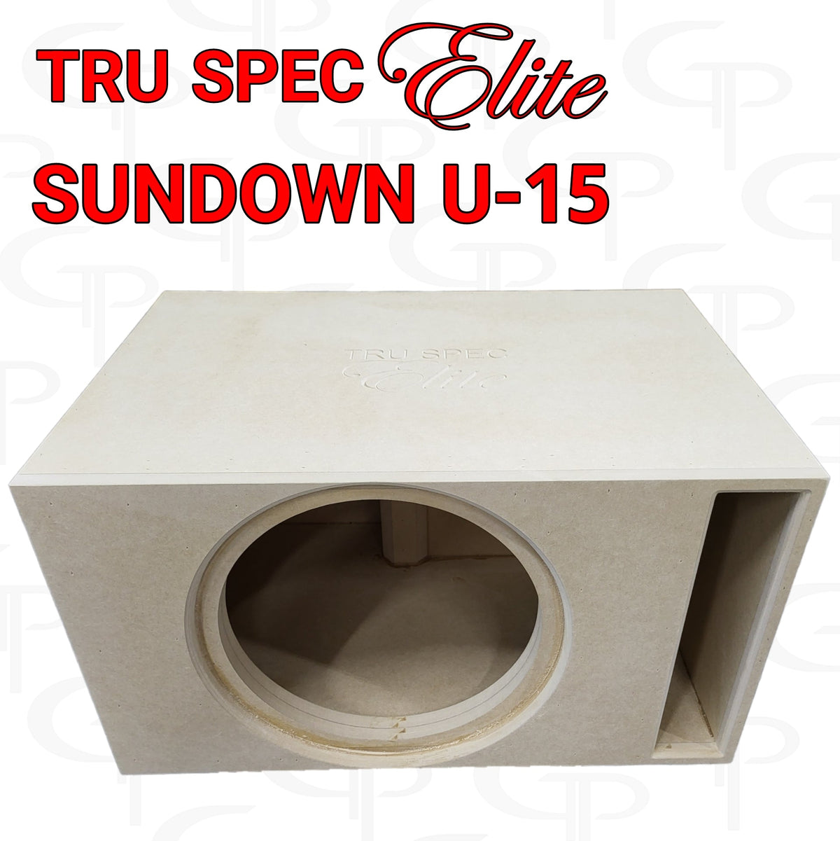 Tru Spec Elite enclosure for Sundown U-15, with one speaker opening and a slot port