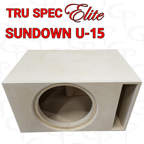 Tru Spec Elite enclosure for Sundown U-15, with one speaker opening and a slot port