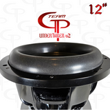 Team GP Undertaker v2 12-inch subwoofer close-up of the wide surround and upper basket