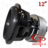 Team GP Undertaker v2 12-inch subwoofer angled front view showing the cone, surround and basket