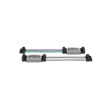Two electronic components with connectors on a white background
