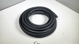 Coil of black TRU SPEC wire with printed jacket lettering and a cut end