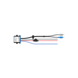 Car audio wiring harness with connectors on a white background