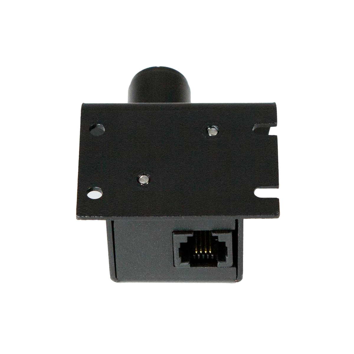 Black electronic ACR-3 with a socket on a white background
