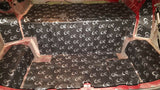 GP sound-deadening sheets covering the rear cabin floor, wheel arches and rear wall