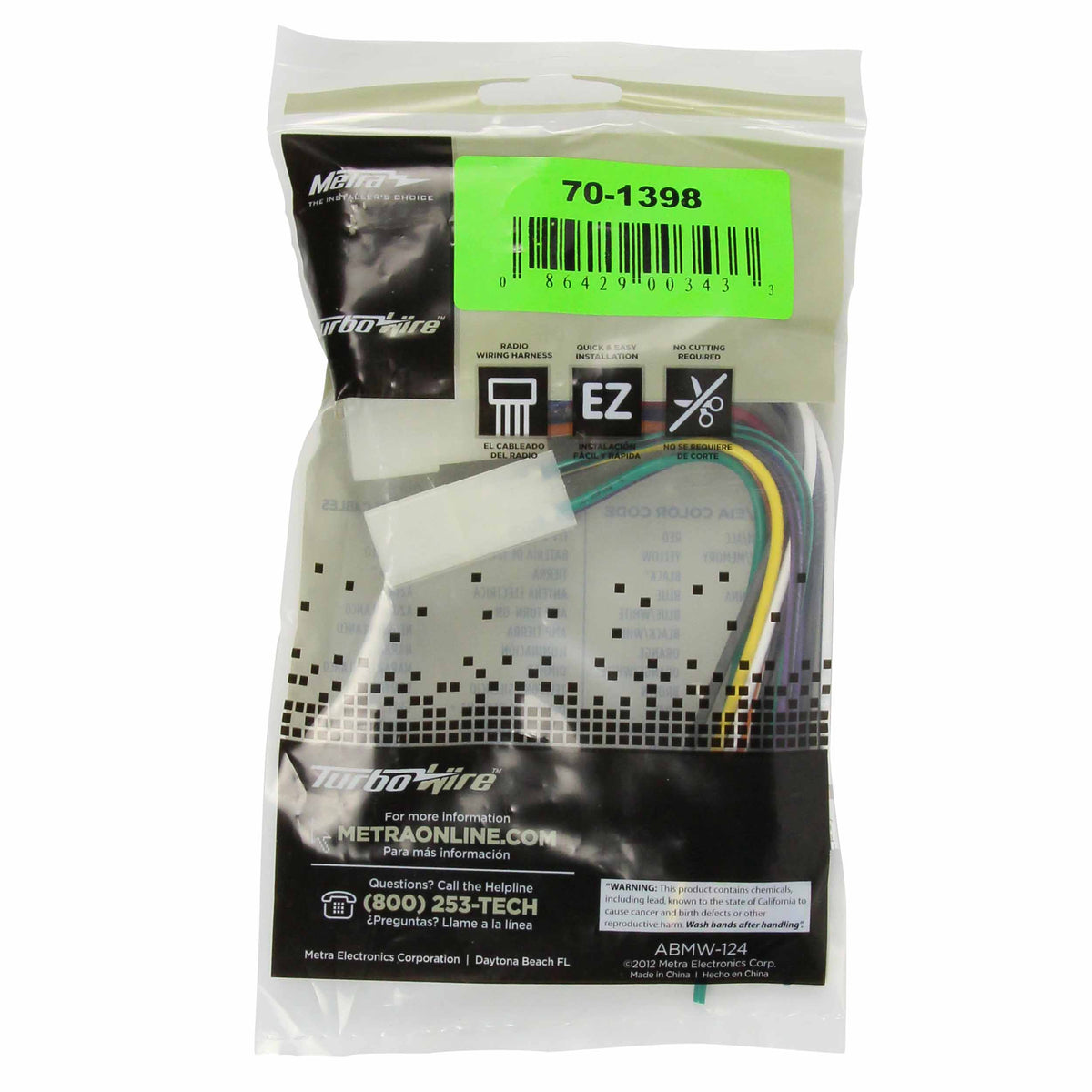 Radio Replacement Harness - Toyota 1982-1987 — 70-1398