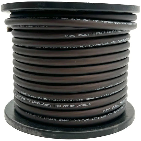 Orion Car Audio Orion XPW4100B 4 Gauge 100% OFC Power Wire 100ft Pure Copper Amp Battery Cable (Black) - Car Audio