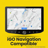 Stinger HORIZON10 displaying an iGO navigation map; the navigation card is sold separately