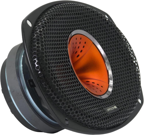 Warzone WZ69Si angled front view with orange tweeter