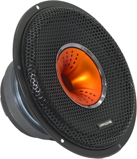 Warzone WZ80Si angled front view with orange tweeter