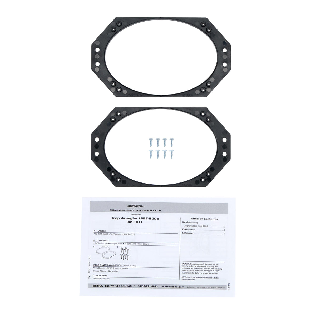 Speaker Adapter - Jeep Wrangler TJ 1997-2006 — 82-1011