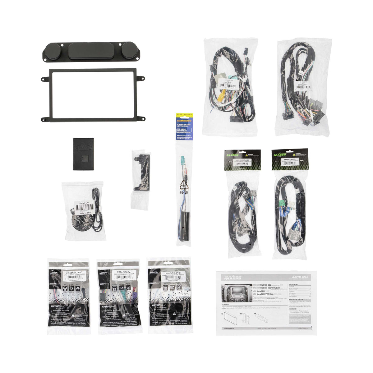 Pioneer® Radio Integration Package - Chevy Silverado | GMC Sierra 2019-2021 — AXPIO-SIL2