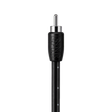 A close-up of a black audio cable connector with a silver metal pin and a black textured sleeve embossed with 'LFG', shown on a plain white background.